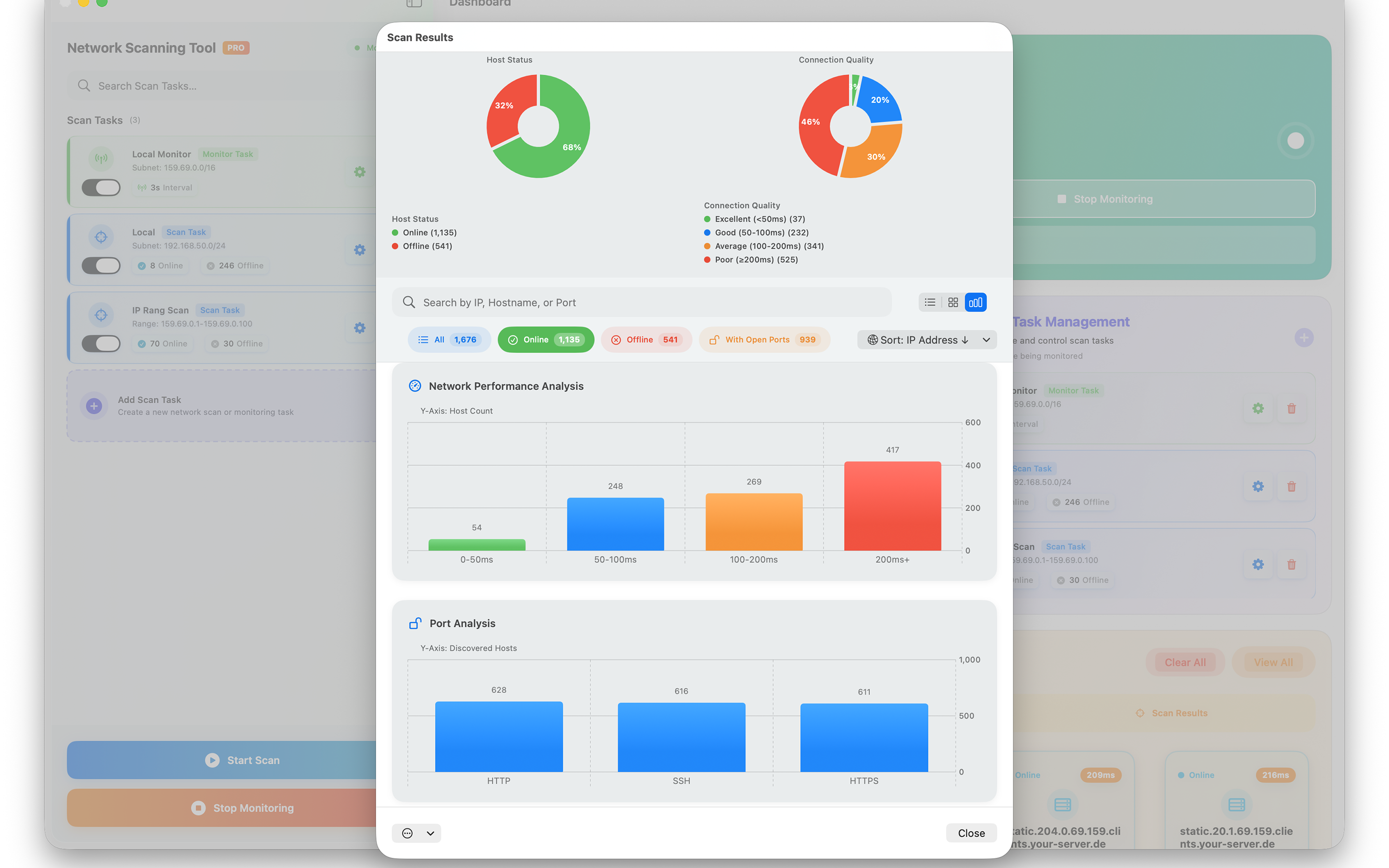 SuperPing macOS Network Monitoring Dashboard